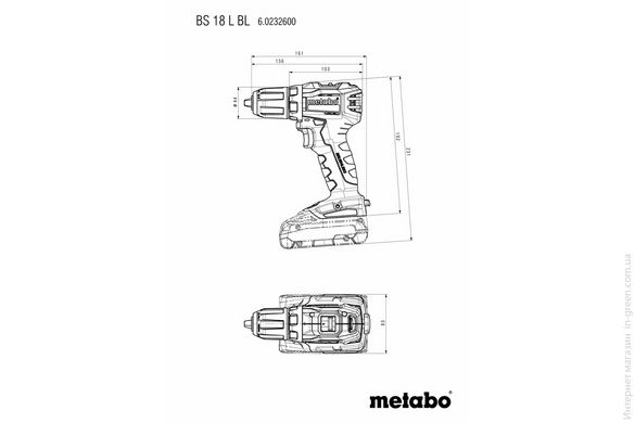 Аккумуляторная дрель-шуруповерт METABO BS 18 L BL (602326890)