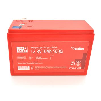 Литий-железо-фосфатный аккумулятор Merlion LiFePO4 12.8V 10AH (4S3P/BMS-10A)