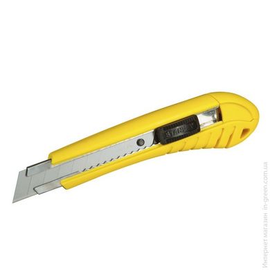 Нож Stanley Autolock, выдвиж. самофиксирующиеся 18мм лезвие (отлам. сегменты), длина ножа 175мм. 0-10-280