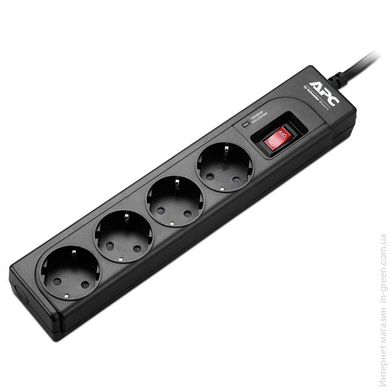 Мережевий фільтр APC Essential SurgeArrest 4 outlets Black ( P43B-RS ) (ercP43B-RS)