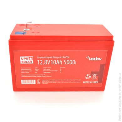 Литий-железо-фосфатный аккумулятор Merlion LiFePO4 12.8V 10AH (4S3P/BMS-10A)