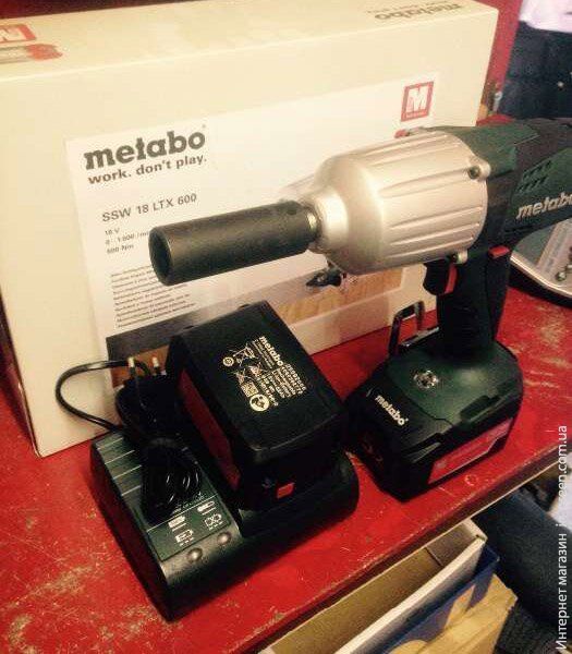 Гайковерт METABO SSW 18 LTX 600 (4 Ah)