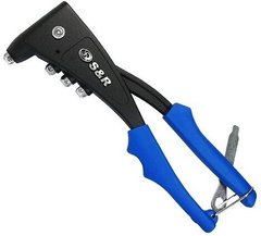 Заклепочный ключ S&R (284302902) профи в наборе с заклепками для вытяжных заклепок сталь / алюм. 2,4 - 5,0мм