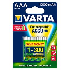 Аккумулятор VARTA RECHARGEABLE ACCU AAA 1000mAh BLI 4 NI-MH