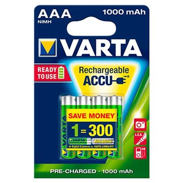 Акумулятор VARTA RECHARGEABLE ACCU AAA 1000mAh BLI 4 NI-MH