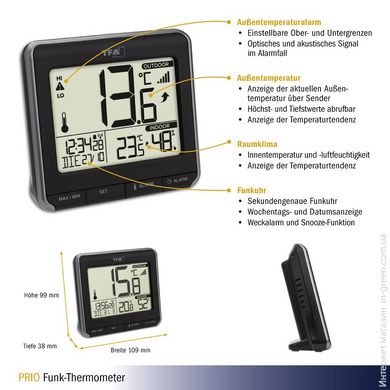 Термометр цифровой TFA "PRIO" (30306901)