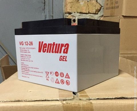 Гелевый аккумулятор VENTURA VG 12-26 GEL
