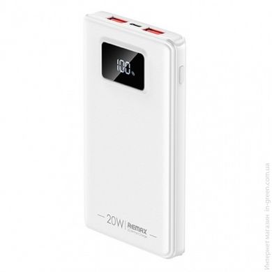 Наружный аккумулятор Remax Breezy 10000mAh QC 22.5W Белый (RPP-319)