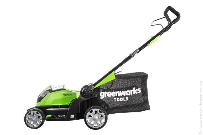 Газонокосилка аккумуляторная Greenworks G40LM41K2 с АКБ 2 Ah и ЗУ