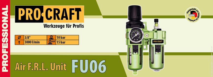 Блок підготовки повітря 3/8" PRO-CRAFT FU06