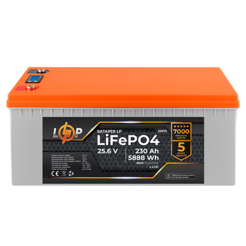 Аккумулятор LP LiFePO4 LCD 24V (25,6V) - 230 Ah (5888Wh) (BMS 150A/75A) пластик