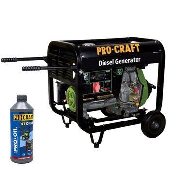 Генератор дизельный PRO-CRAFT DP80/3 + Масла PRO-CRAFT 4T DIESEL 1.4л