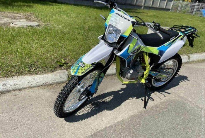 Мотоцикл BSE J3D ENDURO біло-зелений