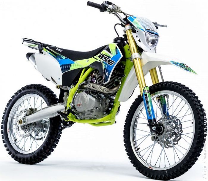 Мотоцикл BSE J3D ENDURO біло-зелений