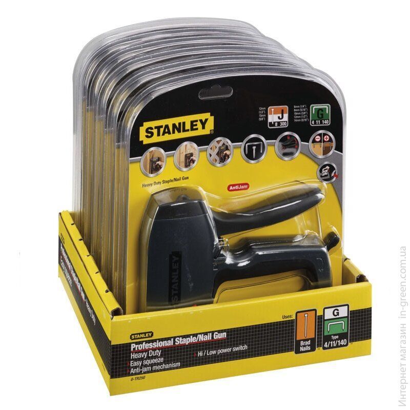 Степлер Stanley Heavy Duty H/L с регулировкой силы удара для скоб типа G 6-TR250