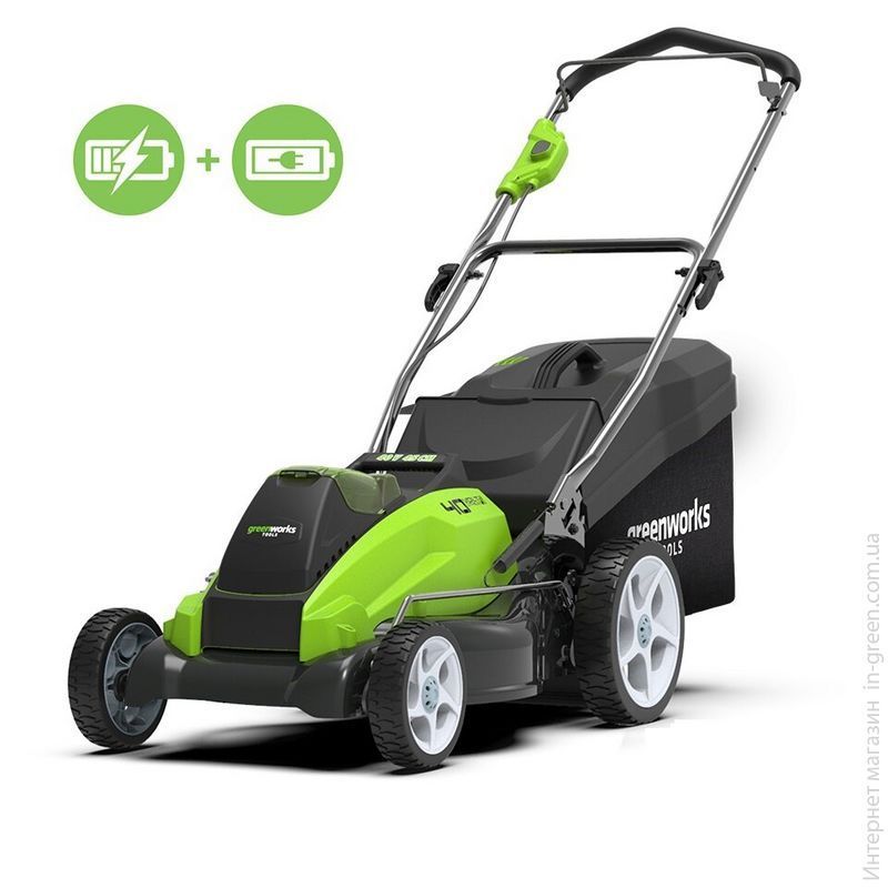 Газонокосилка аккумуляторная Greenworks G40LM45K4 с АКБ 4 Ah и ЗУ