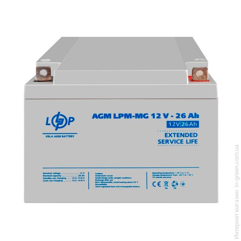 Аккумулятор мультигелевый LPM-MG 12V - 26 Ah