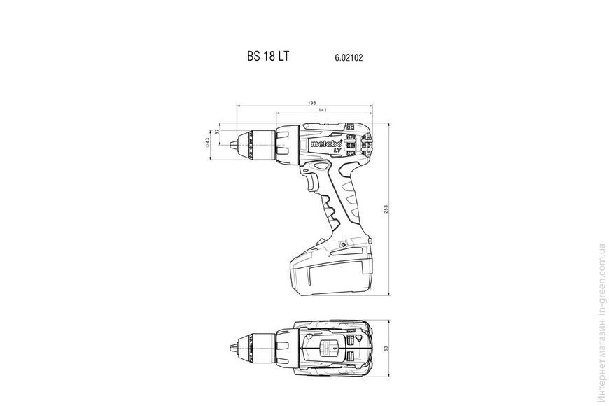 Акумуляторний дриль-шуруповерт METABO BS 18 LT (602102840)