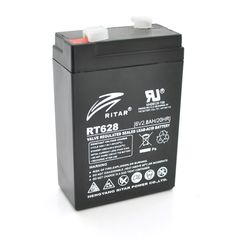 Аккумуляторная батарея AGM RITAR RT628, Black Case, 6V 2.8Ah (66х34х97(103)) Q25