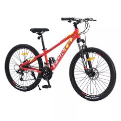 Велосипед FORTE FIGHTER (127409) алюм.рама 13", красно-желтый, колеса 26"