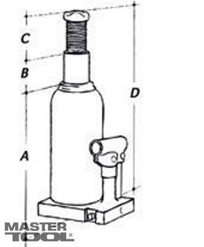 Домкрат MASTERTOOL 2 т (86-0021)