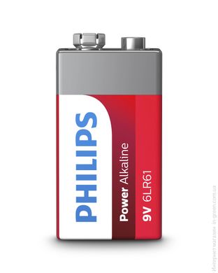 Батарейка Philips Power Alkaline (6LR61P1B/10) лужна 6LR61 блістер