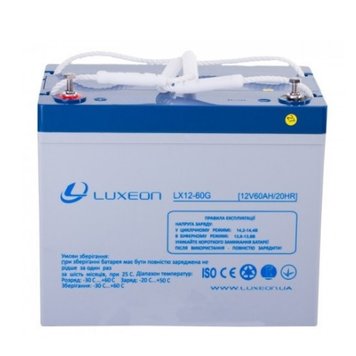 Аккумуляторная батарея гелевый 12V 60,0 Ah GEL LUXEON LX12-60G