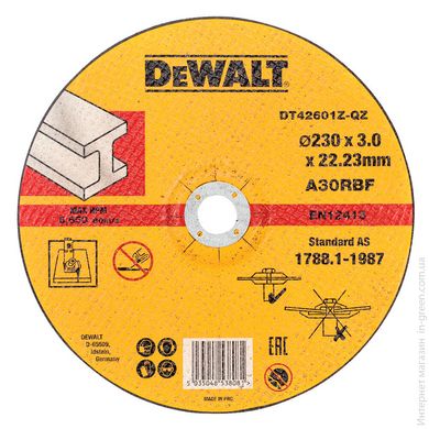 Круг абразивный отрезной DEWALT DT42601Z