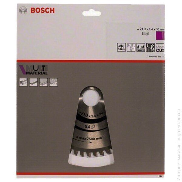 Циркулярний диск 210x30 54 MULTIMATER BOSCH (2608640511)