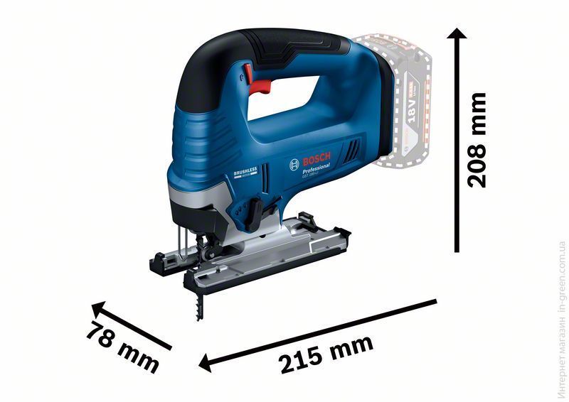 Лобзик акумуляторний Bosch GST 185-LI (06015B3023)