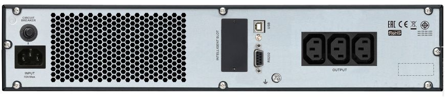 Джерело безперебійного живлення APC Easy UPS SRV 1000VA/800W, RM 2U, LCD, USB, RS232, 3xC13