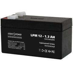 Аккумулятор кислотный LOGICPOWER LPM 12-1.3 AH