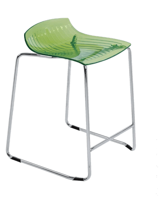 Барное кресло Papatya X-Treme Sled прозоро-зелений