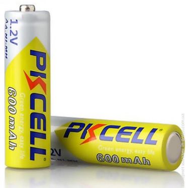 Аккумулятор PKCELL 1.2V AA 600mAh NiMH Rechargeable Battery, 2 штуки в блистере цена за блистер, Q