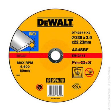 Круг абразивний відрізний DEWALT DT42641