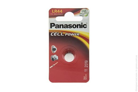 Батарейка Panasonic LR44 BLI 1