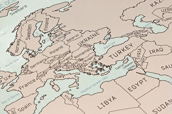 Скретч карта світу на англійській мові UFT Scratch Map