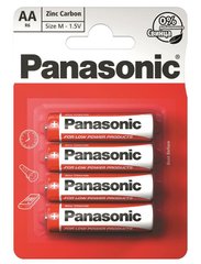 Батарейка Panasonic RED ZINK R6 BLI 4 ZINK-CARBON