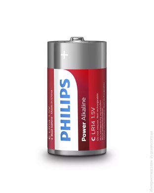 Батарейка Philips Power Alkaline (LR14P2B/10) щелочная C(LR14) блистер