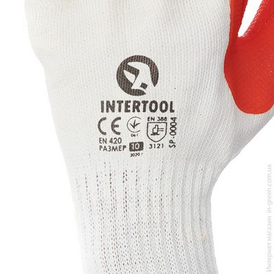 Перчатки рабочие стекольщика (каменщика) INTERTOOL SP-0004