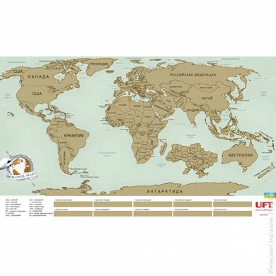 Скретч карта мира на русском языке UFT Scratch Map RU