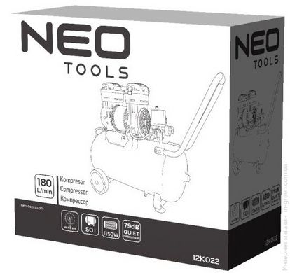 Компрессор Neo Tools 12K022, безмасляный