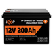 Аккумулятор LP LiFePO4 12V (12,8V) - 200 Ah (2560Wh) (Smart BMS 100А) з BT пластик для ИБП Фото 1 из 6