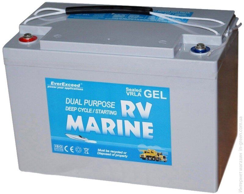 Гелевый аккумулятор EVEREXCEED 8G24M (12V80Ah)