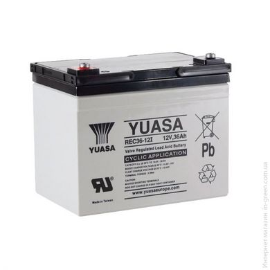 Тяговий свинцево-кислотний акумулятор YUASA REC36-12I 12V 36Ah high cyclic