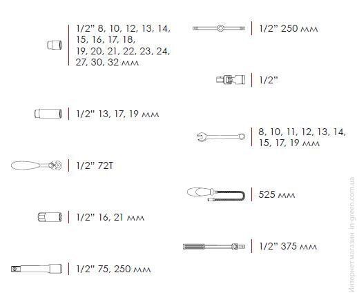 Набор торцевых головок INTERTOOL ET-7039