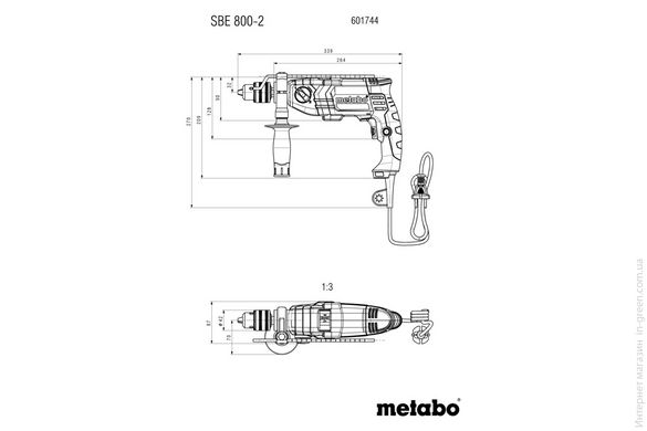 Ударний дриль METABO SBE 800