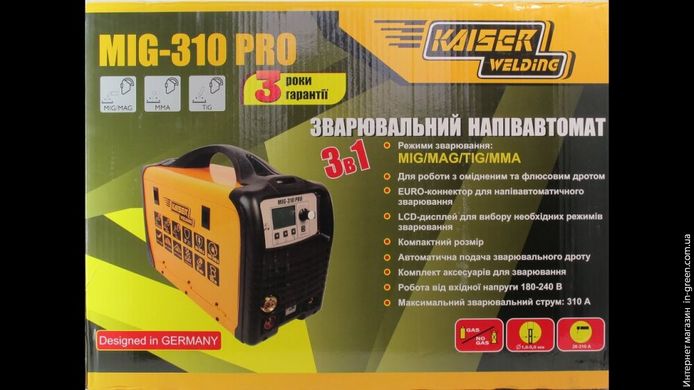 Сварочный полуавтомат KAISER MIG-310 PRO 3 в 1