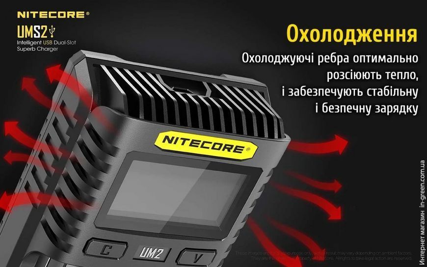 Зарядний пристрій універсальний Nitecore Digicharger UMS2