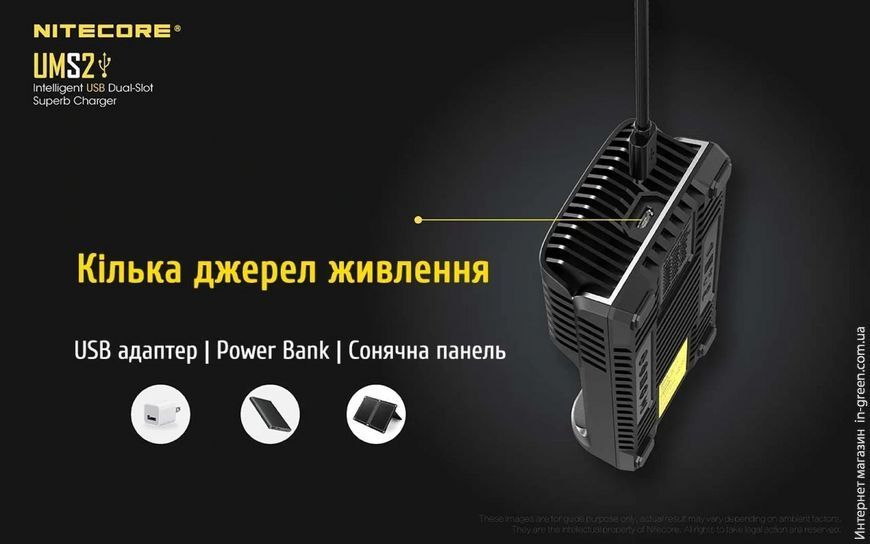 Зарядний пристрій універсальний Nitecore Digicharger UMS2